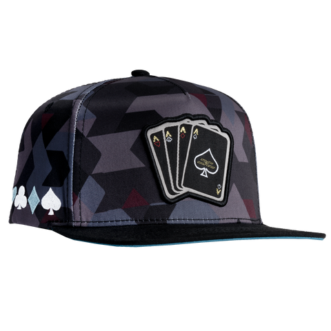 POKER CAMO BLUE/RED