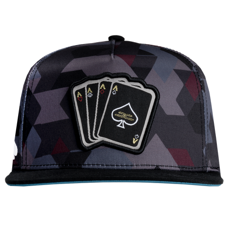 POKER CAMO BLUE/RED